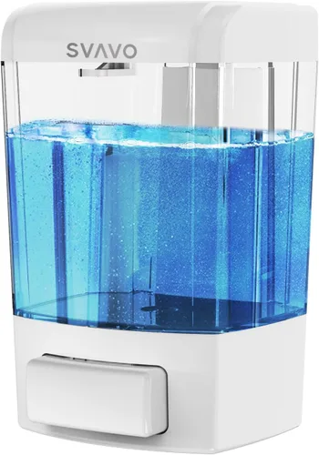 Miniatura 13 de SVAVO Dispensador de Jabón Montado en Pared Dispensador Manual de Jabón para Cocina y Baño Dispensador de Jabón de Mano Recargable para Contenedores