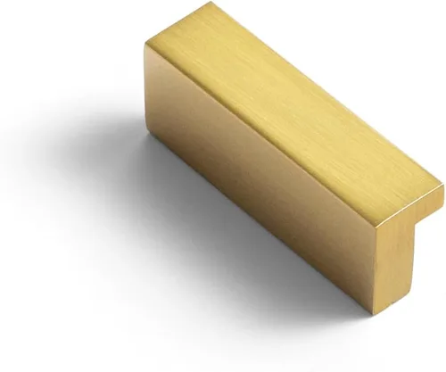 Miniatura 9 de Goo-Ki - Tiradores de gabinete de 12 piezas – Tiradores de cajón de latón cepillado claro de 3 pulgadas (76mm) con centros de agujeros – Tiradores