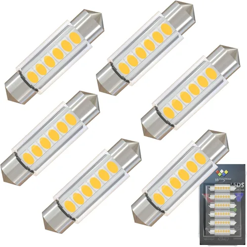 Miniatura 22 de Bombilla LED Festoon C5W de 38mm 39mm DE3425 DE3423 Bombillas LED Ámbar Amarillo Festoon 6418 6411 6423 Bombilla LED DC 12V para Luces Interiores