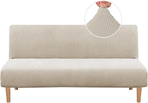 Miniatura 13 de H.VERSAILTEX - Funda elástica para sofá o cama, licra de alto elastano, lavable a máquina, tela Jacquard para sofá, futón Chocolate