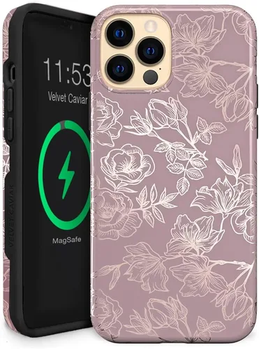 Miniatura 38 de VELVET CAVIAR Funda para iPhone 13 Pro Max, compatible con MagSafe, probada en caídas de 10 pies, con purpurina Galaxy Purpurina (Galaxy glitter)