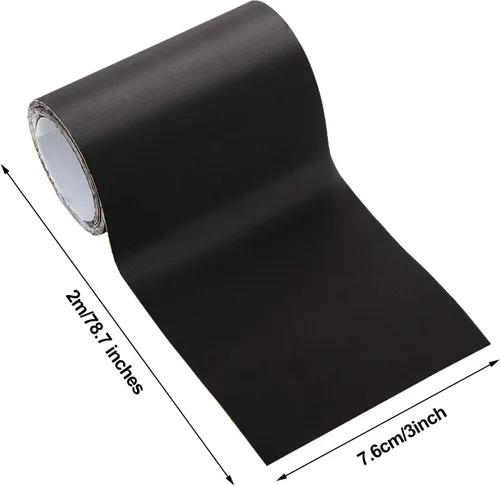 Miniatura 6 de WILLBOND Parches de reparación de nailon de 3 x 79 pulgadas, parches de nailon para chaquetas, cinta de reparación autoadhesiva, kit de ropa Negro
