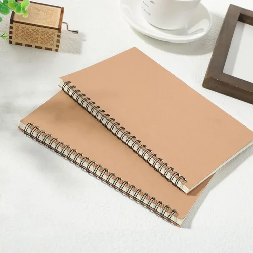 Miniatura 7 de Epakh Paquete de 22 Cuadernos Espirales A5 con Cubierta Kraft, Cuaderno de Diario Espiral de Tapa Dura de Regreso a la Escuela 5.5 x 8.3 Pulgadas