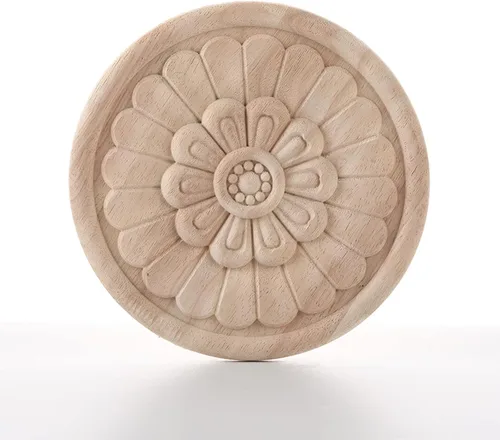 Miniatura 7 de Aplique de esquina tallada en madera para muebles del hogar, puerta, gabinete, decoración sin pintar, muebles tallados apliques onlays