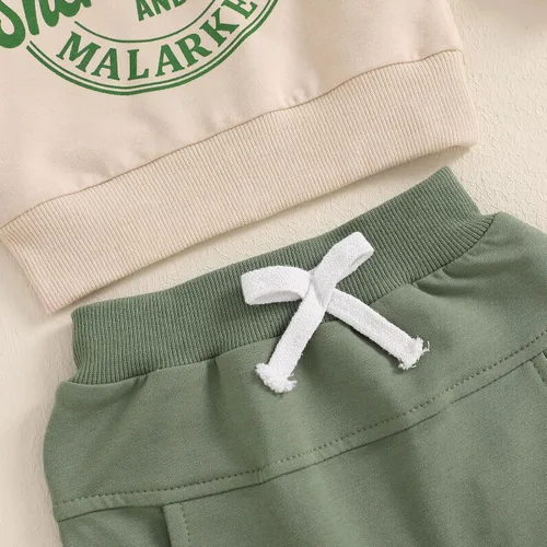 Miniatura 100 de Adobabirl Conjunto de sudadera y pantalones de Halloween para bebé, sudadera y pantalones con parche de calabaza para Halloween, otoño, ropa de bebé