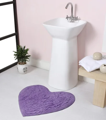 Miniatura 27 de Home Weavers Bell Flower Collection - Tapetes de baño copetudos 100 % algodón, extrasuaves y absorbentes, antideslizantes, lavables a máquina, lino