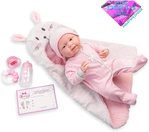Miniatura 3 de JC Toys La Muñeca bebé recién nacido Boutique suave, Asiatico, Rosado Asia