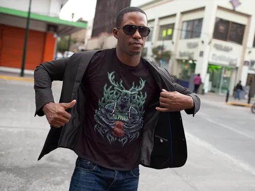 Miniatura 8 de Camisetas gráficas de manga corta con cuello redondo para hombre