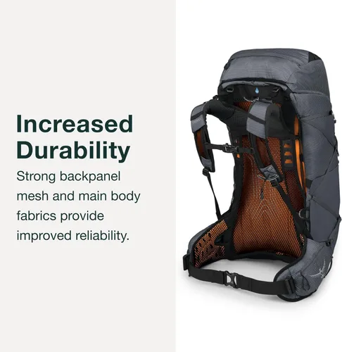 Miniatura 5 de Osprey Exos 58 Mochila de Senderismo Ultraligera para Hombres Gris carbón oscuro