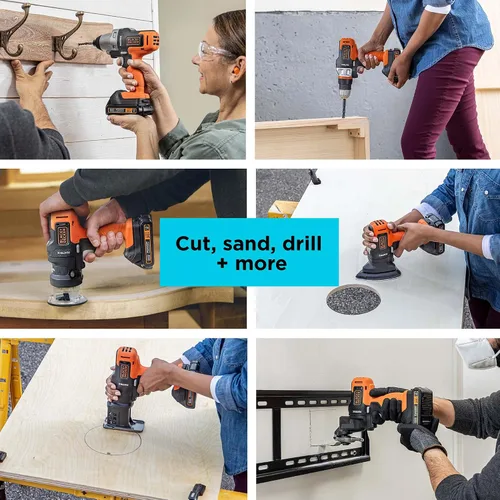 Miniatura 5 de BLACK+DECKER MATRIX - Kit de herramientas eléctricas de 20 V MAX, incluye taladro inalámbrico, 12 accesorios y estuche de almacenamiento