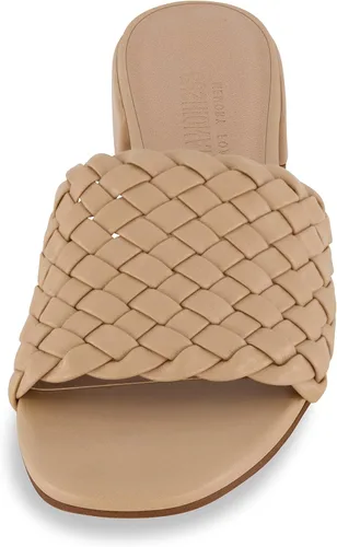 Miniatura 3 de CUSHIONAIRE Sandalia de tacón bajo tejido Nerida para mujer + espuma viscoelástica