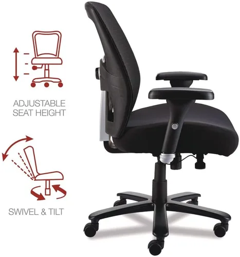Miniatura 6 de Alera Alera Faseny Series - Silla de gerente grande y alta, soporta hasta 400 libras, altura del asiento de 17.48 a 21.73 pulgadas, asiento