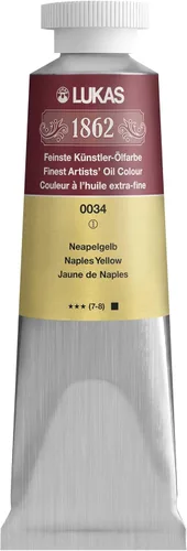 Miniatura 141 de Lukas 1862 Pintura al Óleo para Artistas Profesionales - Colores Tierra Amarillentos, 37 mL - Juego de 4 - Destacada Resistencia a la Luz, Sin