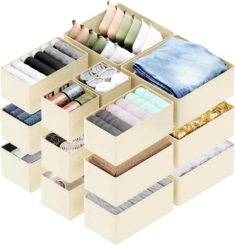 Miniatura 19 de SpaceAid Organizador Divisor de Cajón de Calcetines Paquete de 3, 64 Celdas Organizadores de Ropa Interior para Cómoda Armario Guardería