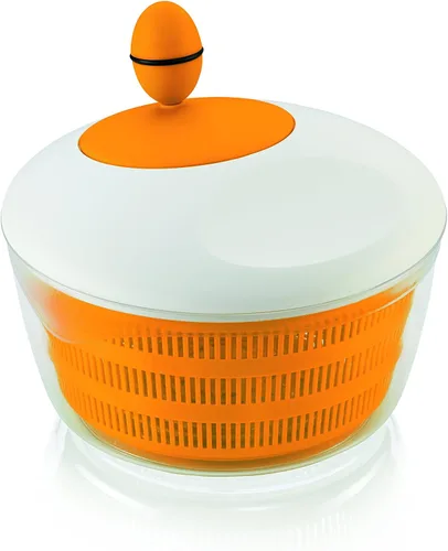 Miniatura 5 de Leifheit Trend - Molinillo de ensalada verde y blanco, secadora de ensalada con manivela de 4 litros con base antideslizante, agarre ergonómico