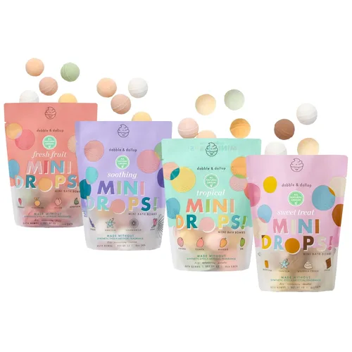 Miniatura 13 de Dabble & Dollop Mini bombas de baño, aromas de fruta fresca, origen natural, aromas mezclables, ingredientes limpios, sin tintes sintéticos, bombas