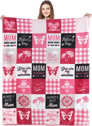 Miniatura 9 de SOCHOW - Manta de forro polar sherpa con jacquard navideño de jengibre, manta de felpa reversible, cálida y difusa, muy suave, para la cama, el sofá