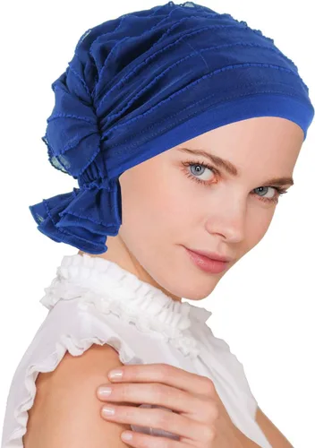 Miniatura 4 de Abbey bufanda tipo gorra de tela para quimioterapia, con fruncido, turbante suave, bandana para cáncer, para mujeres