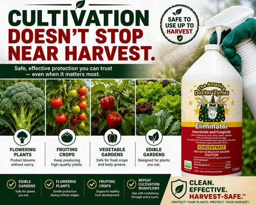 Miniatura 6 de Concentrado eliminador – Insecticida enzimático orgánico y acicida – Control seguro de plagas para jardines, cultivos, hogares y mascotas – Spray