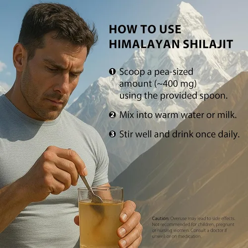 Miniatura 9 de Resina Shilajit pura del Himalaya de 1.76 oz (1.76 oz/porción) Energía natural y refuerzo de resistencia para hombres y mujeres 75% + ácido