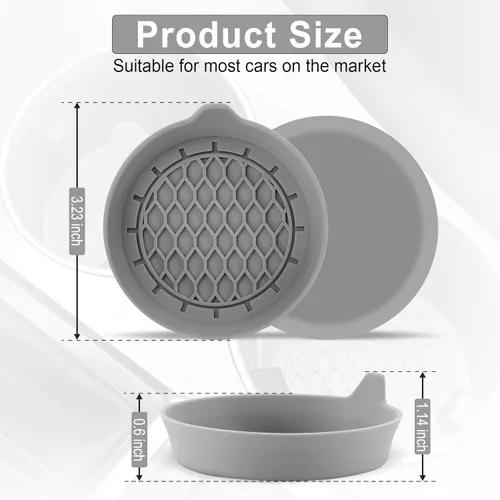 Miniatura 4 de SINGARO - Posavasos para tazas de automóvil, inserto de portavasos de silicona, portavasos universales antideslizantes, accesorios