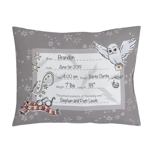 Miniatura 4 de Warner Brothers Harry Potter Magical Moments - Almohada decorativa de recuerdo gris y blanco