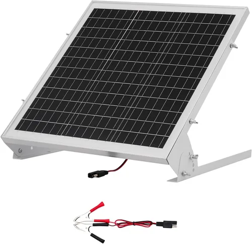 Miniatura 10 de VEVOR 50W 12V Cargador Lento y Mantenedor para Batería Solar, Cargador de Batería de Panel Solar Mono con Controlador MPPT Mejorado y Soporte