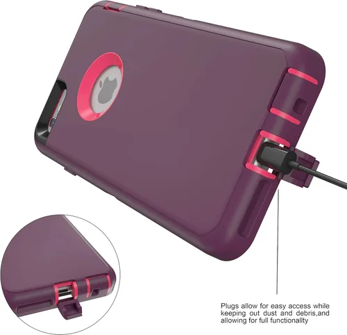 Miniatura 4 de MXX Funda para iPhone 6S/iPhone 6, resistente protección de policarbonato TPU de alta calidad, cubierta híbrida para parachoques, con protector