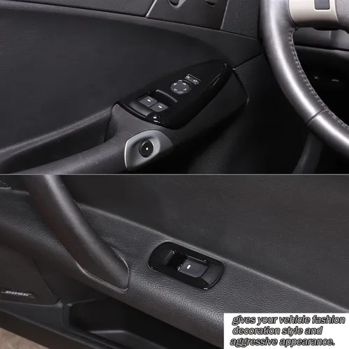 Miniatura 7 de Lcojicep Marco de interruptor de elevación de vidrio compatible con Corvette C6 Z06 ZR1 2005-2013 botón de elevación de cristal de ventana