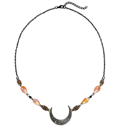 Miniatura 28 de Diadema de bruja con diseño de luna para mujer, corona de hada de elfo, disfraz de frente gitana vikinga, diadema bohemia luna dorada
