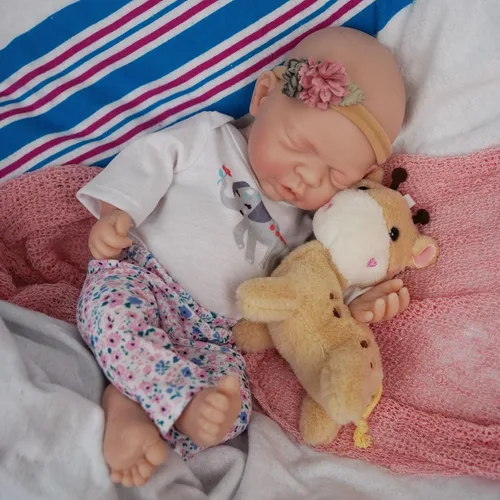 Miniatura 6 de MYREBABY Muñecas realistas de bebé Reborn – Niña recién nacida de silicona completa de 12 pulgadas, muñecas de bebé de la vida real con ropa