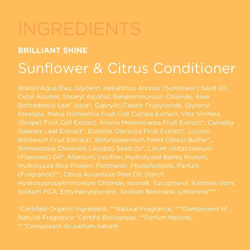 Miniatura 4 de Andalou Naturals Acondicionador de brillo brillante de girasol y cítricos, 11.5 onzas