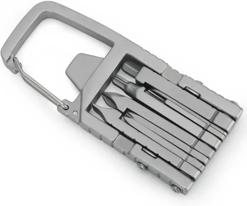 Miniatura 8 de Generic 12 en 1 Llavero Multiherramienta Destornillador con Puntas Plegables Herramienta Multifuncional Abrebotellas Herramienta de Bolsillo
