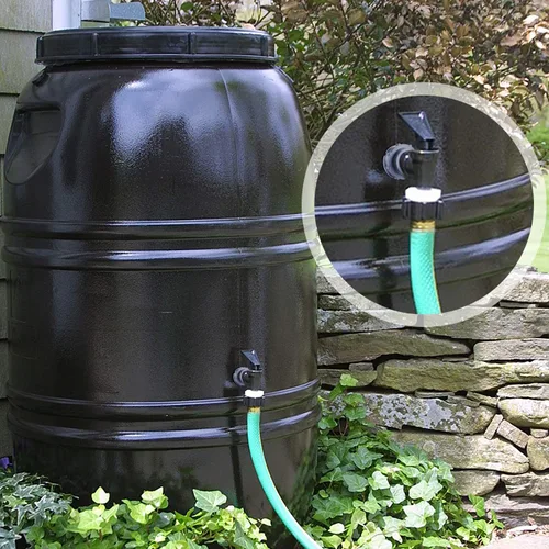 Miniatura 5 de Outus Conector de tanque de agua de montaje de mamparo de PVC de 2 pulgadas para barriles de lluvia, acuarios, estanques o tanques de agua