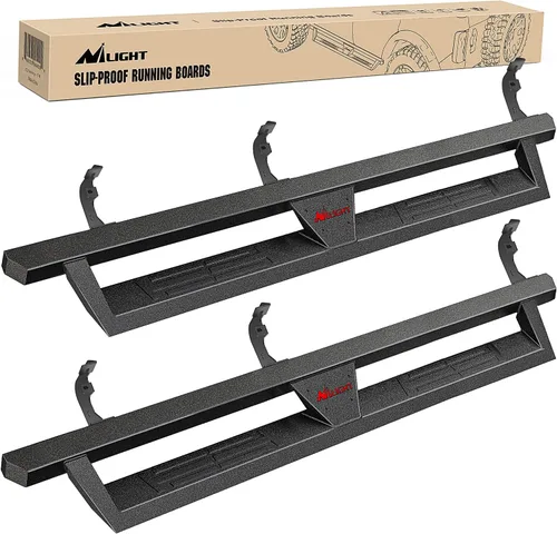 Miniatura 16 de Nilight Estribos para Wrangler JK 2007-2018 y Unlimited de 2 puertas, sistema de doble viga mejorado, escalón lateral, antideslizante, texturizado