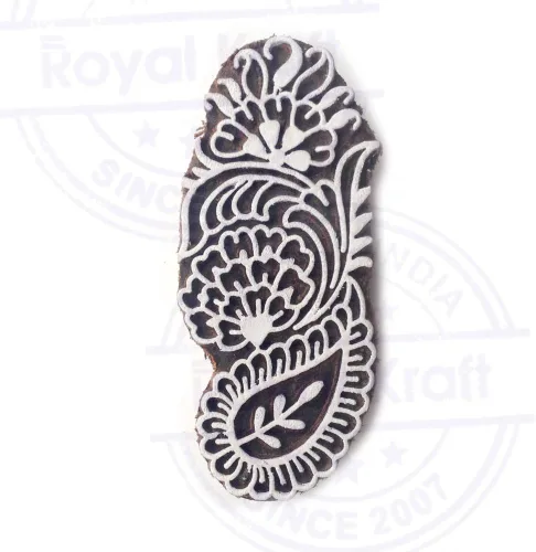 Miniatura 3 de Royal Kraft Sellos de madera DIY tela, textil, arcilla, cerámica, papel, bloques de impresión de henna THAtag012