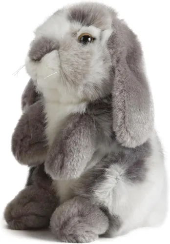 Miniatura 9 de Living Nature Conejo de Peluche Marrón Sentado de Orejas Caídas Animal de Conejo Esponjoso Juguete Suave para Niños 7 pulgadas