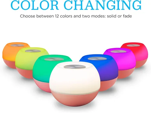 Miniatura 2 de Enbrighten Lámpara LED que cambia de color, luz nocturna moderna, blanco regulable y RGB vibrante, sensor táctil de encendido/apagado, compacta
