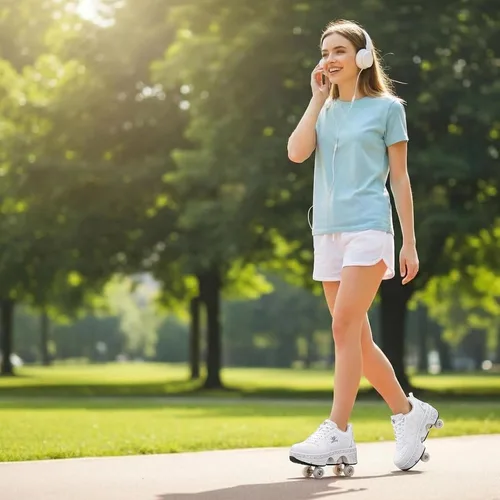 Miniatura 6 de CHSSIH Zapatos de Patines con Ruedas para Niñas, Niños, Mujeres, Hombres y Adultos – Zapatos Retráctiles con Ruedas Zapatos de Patinaje con Ruedas