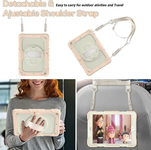 Miniatura 6 de BLOSOMEET Bonita funda para iPad de 9ª generación 2021 de 10.2 pulgadas con protector de pantalla de vidrio templado y soporte para bolígrafo, funda