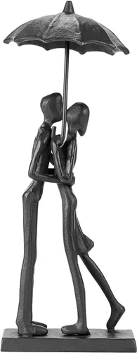 Escultura de hierro hecha a mano, adorno de metal, figura de pareja, arte romántico, estatua de hierro, detalles modernos abstractos, figuritas para