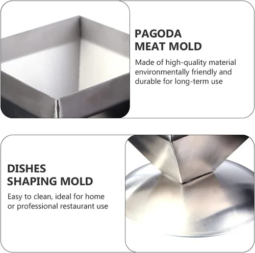 Miniatura 6 de DOITOOL Onigiri - Molde de acero inoxidable pirámide para tartas de carne, forma de triángulo, forma de relleno de alimentos, moldeador de arroz