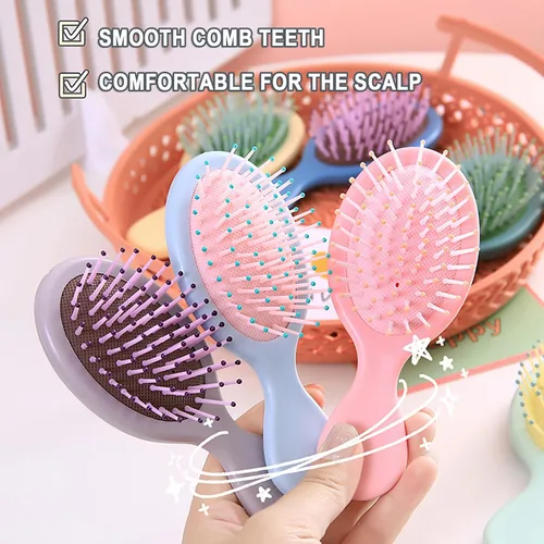 Miniatura 3 de Mini cepillo de pelo mojado de 20 piezas, cepillo desenredante de viaje con cerdas suaves para la mayoría de tipos de cabello, práctico de operar