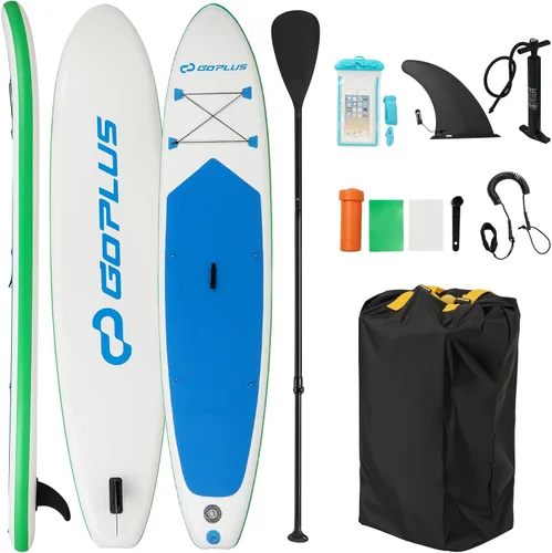 Miniatura 27 de Goplus Tabla de remo inflable de pie, 10 pies/10.5 pies/11 pies con paquete de accesorios, paleta ajustable, bolsa de transporte, aleta, bomba