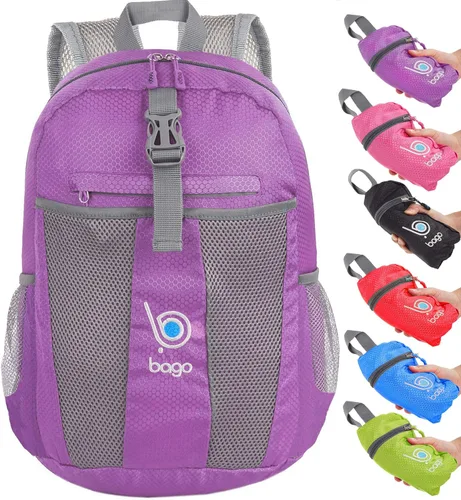 Miniatura 13 de bago Mochila ligera para senderismo para mujeres y hombres - Paquete de viaje de 25 litros - Mochila plegable de senderismo ultraligera para acampar