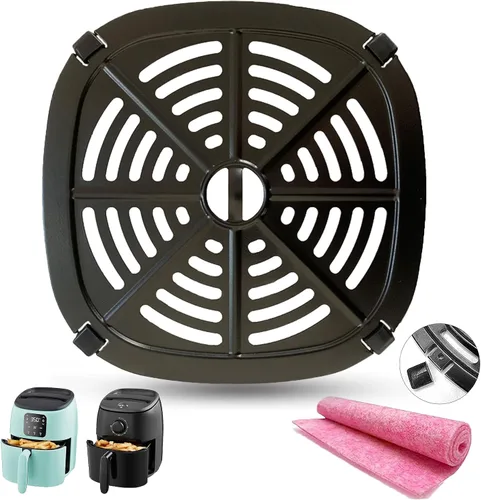Miniatura 12 de Bandeja de freidora de aire de 2 cuartos para freidora de aire instantáneas Vortex, revestimiento antiadherente de doble capa mejorada, freidora