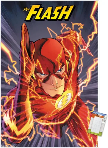 Miniatura 12 de Trends International DC Comics The Flash - Póster de pared de velocidad, 22.4 pulgadas de largo x 14.7 pulgadas, versión enmarcada de madera