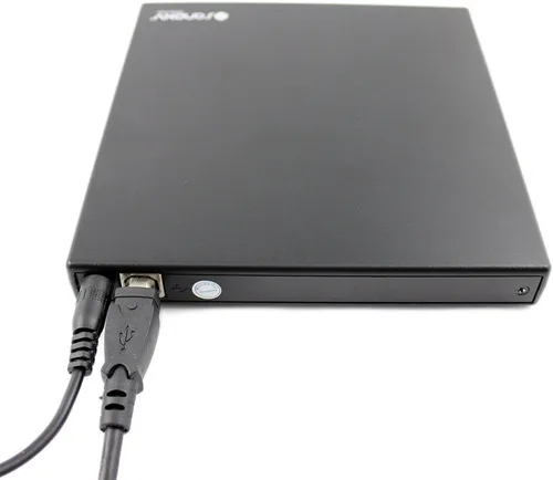 Miniatura 4 de SANOXY USB 2.0 portátil delgado externo DVD ROM CD-RW Combo Drive Writer con función de lectura y escritura (negro)