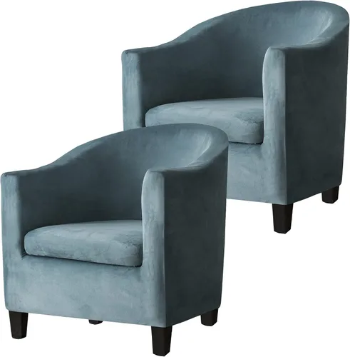 Miniatura 15 de Fundas de terciopelo para sillones, fundas de elastano para sillones, fundas elásticas para sillas de bañera, fundas protectoras para muebles, funda