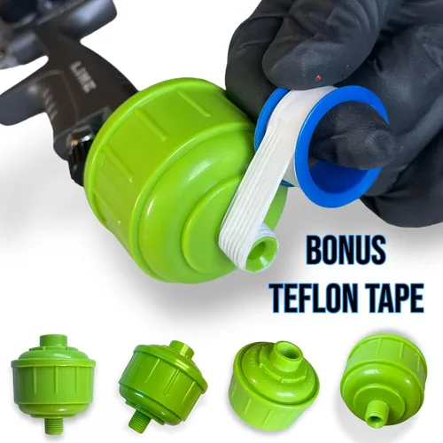 Miniatura 2 de LiME LiNE Bolas de filtro Mini aire/agua desechables en línea Pistola de pulverización de pintura Herramienta de aire Filtro separador de humedad (8)